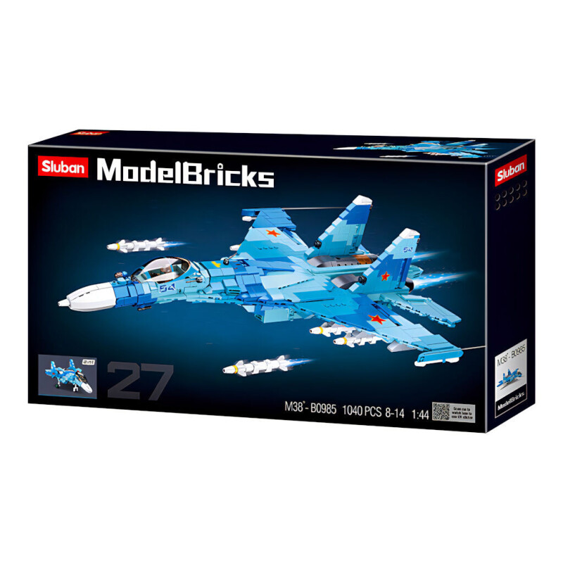 Sluban Model Bricks Stíhací letoun Su-27 2v1
